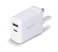 Lindy USB Type A & Type C GaN Charger 65W Plug Wall Power Adapter for Macbook, iPhone, iPad, Galaxy S24/S23, Dell laptops and Asus Acer Laptops