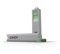 Lindy USB Type C Port Blocker Key - Pack of 4 Blockers, Green