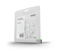 LINDY USB Type C Port Blockers (Without Key) - Pack of 10, Green
