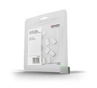 LINDY USB Type C Port Blockers (Without Key) - Pack of 10, Green