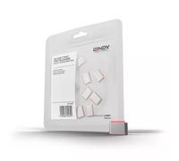 Lindy USB Type C Port Blockers (Without Key) - Pack of 10 Pink