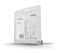 Lindy USB Type C Port Blockers (Without Key) - Pack of 10, White