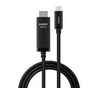 LINDY USB Type C to HDMI® Adapter Cable, 8K60 DisplayPort Alternate Mode, 48Gbps, Black, 5m