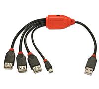 Lindy USB2.04PORTCABLEHUB3XUSBAF&1XUSBMIN