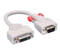 LINDY VGA to DVI Analogue Adapter Cable - DVI-I Female (Analogue) to VGA Male 0.2m