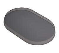 LINE+ARC Placemat (2-Piece Set, Smoke), The Degrē Collection - Modern, Waterproof, Stain Resistant, Dishwasher Safe, Food-Grade Silicone, Modular Design, Color Block or Classic Solid
