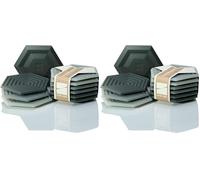 LINE+ARC The Original Degrē Coaster (Set of 6, Winter Salad) by 10mm Thick Dishwasher Safe Stain-Resistant Outdoor Coffee Table Silicone Modern Hexagon MidCentury Cup Drink Non-Absorbent Rubber