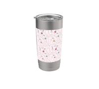 Line Art Abstract Faces Boho Minimalist Women Lipstick Pink Stainless Steel Insulated Tumbler