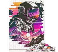 Line Art Astronaut Puzzle 500 Pieces Jigsaws Wooden Puzzle for Adults And Teenager Puzzles for Adults 500pcs (52x38cm)