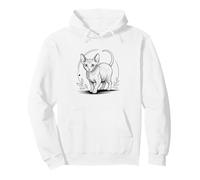 Line Art Bambino Cat Minimalist Pullover Hoodie