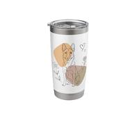 Line Art Belgian Malinois Minimalist Belgian Shepherd Mally Stainless Steel Insulated Tumbler