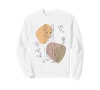 Line Art Belgian Malinois Minimalist Belgian Shepherd Mally Sweatshirt