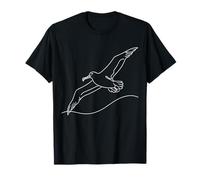 Line Art Bird Ornithologist Albatross T-Shirt