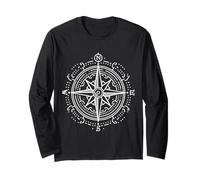 Line Art Drawing Navigation Star Long Sleeve T-Shirt