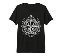Line Art Drawing Navigation Star Premium T-Shirt
