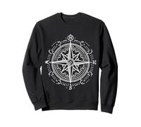 Line Art Drawing Navigation Star Sweatshirt