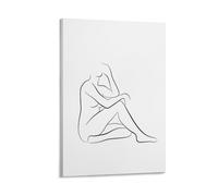 Line Art Drawings Thoughtful Thea Line Art Posters Posters Art Print Wall Photo Paint Poster Hanging Picture Family Decor 20x30inc