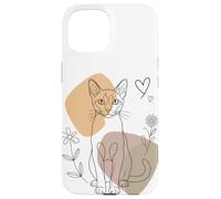 Line Art Egyptian Mau Minimalist Case for iPhone 15