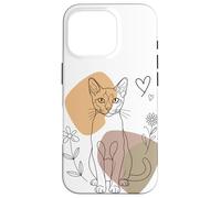 Line Art Egyptian Mau Minimalist Case for iPhone 16 Pro