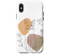 Line Art Egyptian Mau Minimalist Case for iPhone X/XS