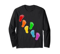 Line Art Feet Pride Diversity Inclusion Long Sleeve T-Shirt