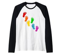 Line Art Feet Pride Diversity Inclusion Raglan Baseball Tee