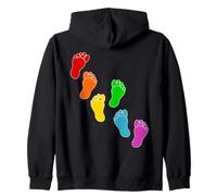 Line Art Feet Pride Diversity Inclusion Zip Hoodie