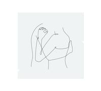 line art hug Designer Splash Back Benjamin Tate Design Natural One Size