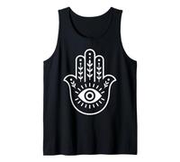 Line Art Icon Graphic Minimalist Simple Hamsa Hand Tank Top