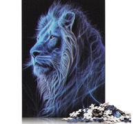 Line Art Lion Jigsaw Puzzles Puzzle for Adults Kids. 1000 Pieces Great Gifts Challenge Toy Educational Game Home Decoration for Adults& Kids Age 14 Years Up 1000pcs (38x26cm)