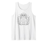 Line Art Pekingese Minimalist Pekingeses Tank Top