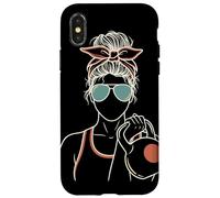 Line Art Woman Kettlebell I Workout To Burn Off The Crazy Case for iPhone X/XS
