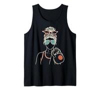 Line Art Woman Kettlebell I Workout to Burn Off The Crazy Tank Top