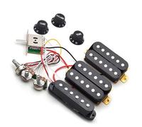 Line Assembly With HSH Pickup 500K Potentiometer 6.35 Output Hole Suitable For ST Electric Guitar(Black)