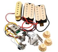 Line Assembly With HSH Pickup 500K Potentiometer 6.35 Output Hole Suitable For ST Electric Guitar(Yellow)