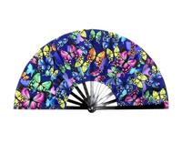 Line Dance Popping Fans Large That , 3-Piece Set Fans for Line Dancing for Men/Women, Large Folding Hand Fan Crafts, Boots on The Ground Fan for Music Tissue Paper Pom Poms Decorations (C, One Size)