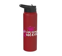 Line Dance Queen Queen Line Dancing Country Western Dancer Stainless Steel Insulated Water Bottle