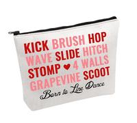 Line Dance Steps Cosmetic Bag Born to Line Dance Cosmetic Bag Country Dancing Makeup Bag Line Dance Lover Gift (Born to Line Dance B)