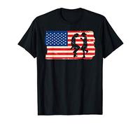 Line Dance USA Country Music Cowboy American Flag T-Shirt