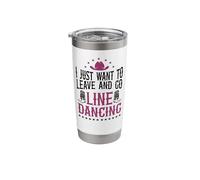 Line Dancing Dance Teacher I Just Want to Leave and Go Line Stainless Steel Insulated Tumbler
