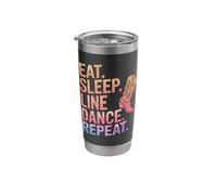 Line Dancing Eat. Sleep. Line Dance. Repeat. Stainless Steel Insulated Tumbler