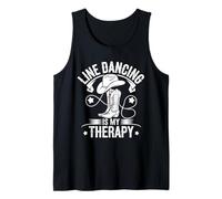 Line Dancing Is My Therapy Country Music Line Dancers Tank Top