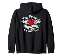 Line Dancing Joy Women Country Music Zip Hoodie