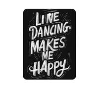 Line Dancing Makes Me Happy Car Air Freshener Hanging Fragrance Tablet Interior Home Decor