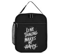 Line Dancing Makes Me Happy Women Insulated Lunch Bag for Work