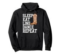 Line Dancing Sleep Eat Line Dance Repeat Pullover Hoodie