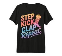 Line Dancing Step Kick Clap Repeat Premium T-Shirt