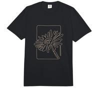 Line Drawing Bohemian Flowers, Continuous Daisy Flower Comfort Colors Adult Heavyweight T-Shirt