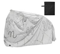 Line Drawing Constellation Waterproof Outdoor Bike Cover with Lock Holes Anti Dust Rain Snow UV Storage Mountain Road Electric Bike Cover Fits for Most funda para bicicletas exterior
