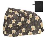 Line Drawing Floral Gold Black Waterproof Bike Covers Outdoor with Lock Holes Indoor Outdoor Storage Electric Bike Cover Fits for Most kit para bicicleta eléctrica